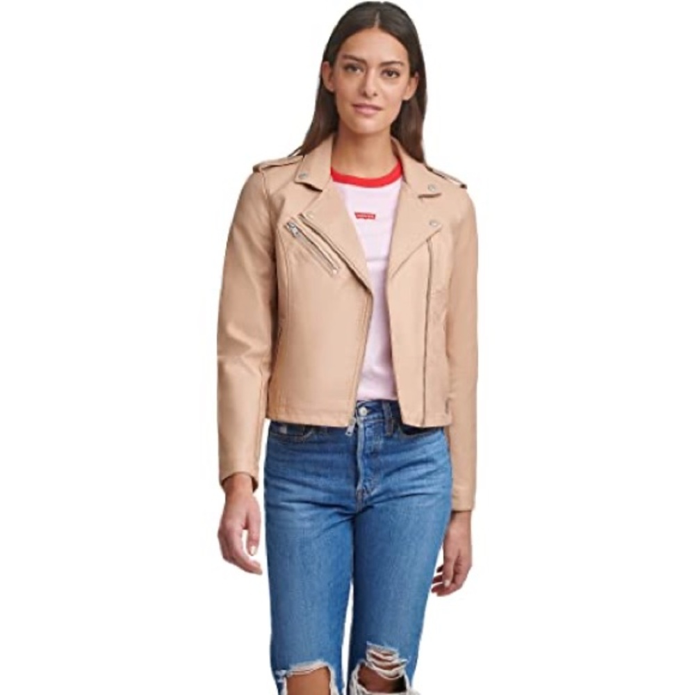 NWT Faux Leather Moto Jacket by LEVIS
